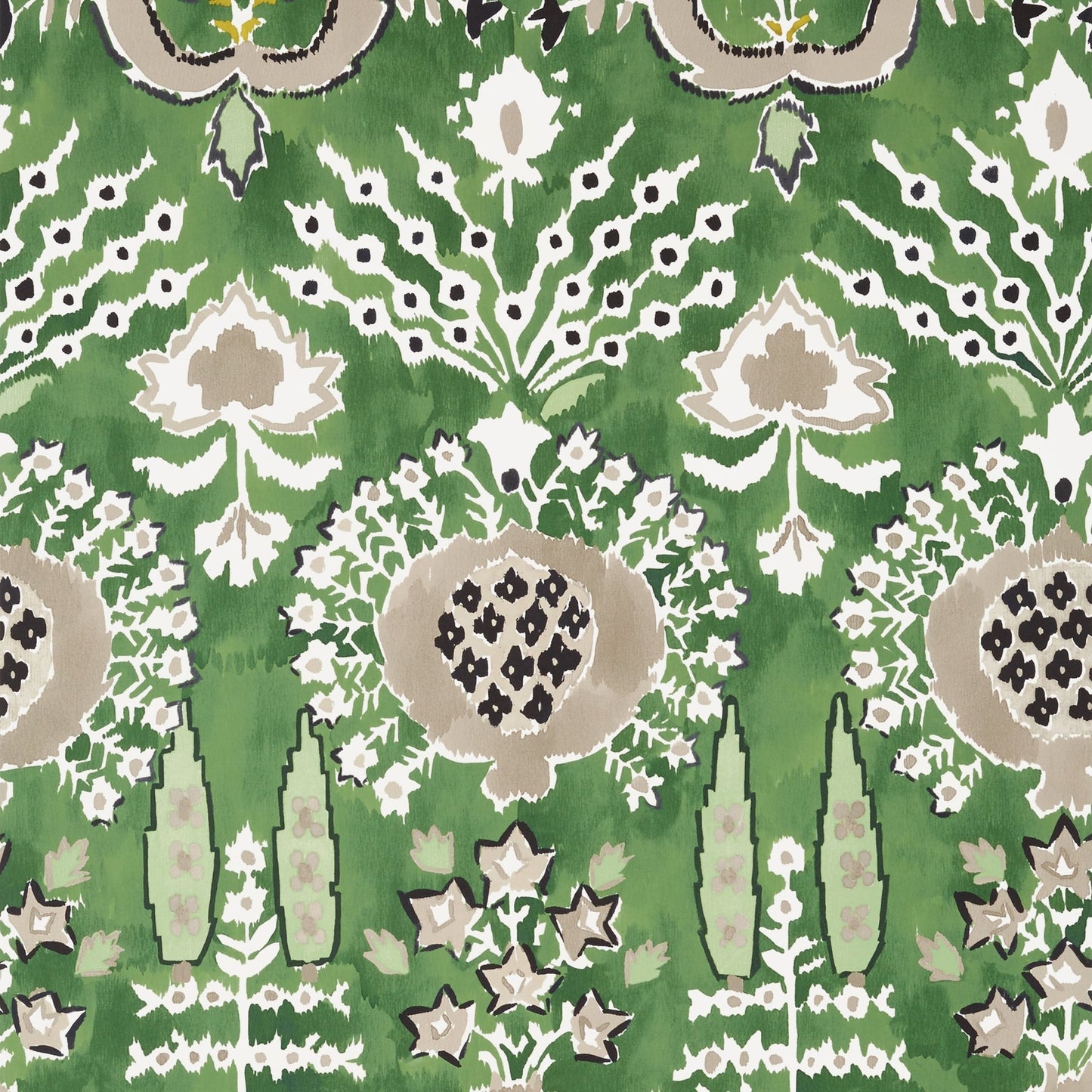 Mendoza Suzani Wallpaper - Green - Thibaut - T16242 - Premier Wallcovering