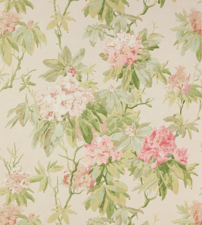 Mereworth Wallpaper - Red/Green - Colefax & Fowler - W7006/02 - Premier Wallcovering