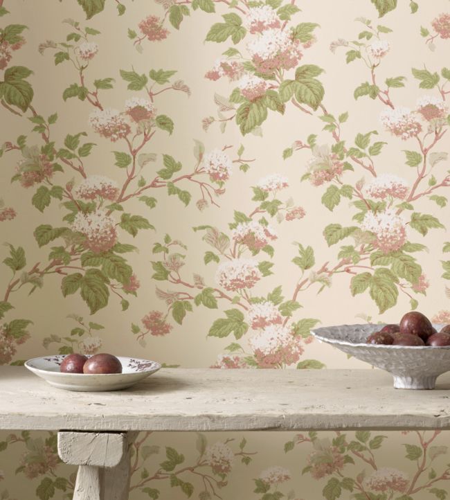 Mereworth Wallpaper - Red/Green - Colefax & Fowler - W7006/02 - Premier Wallcovering