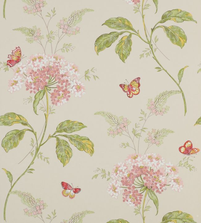 Messina Wallpaper - Pink/Green - Colefax & Fowler - 07132/04 - Premier Wallcovering