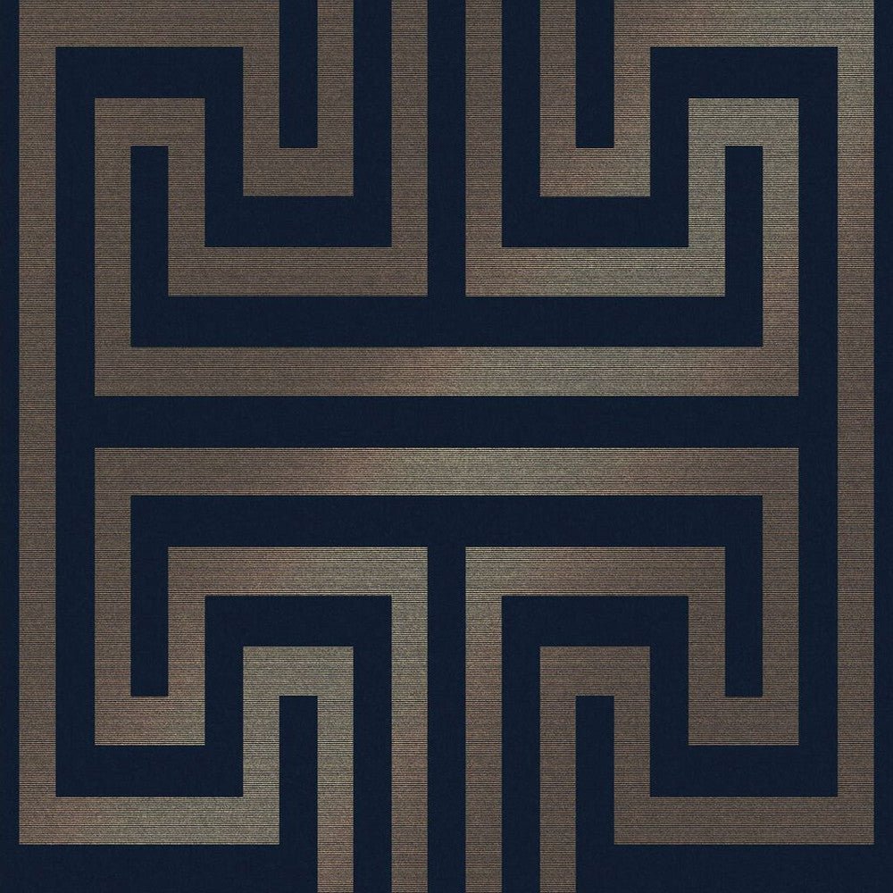 Metallic Greek Key Wallpaper - Navy - Next - 118286 - Premier Wallcovering