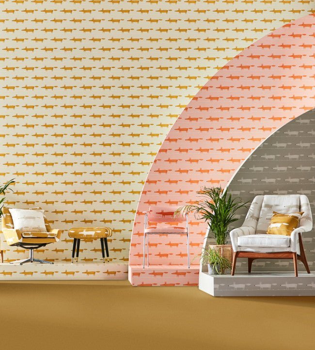 Midi Fox Wallpaper - Raffia / Chai - NHAP112818 - Scion - Premier Wallcovering