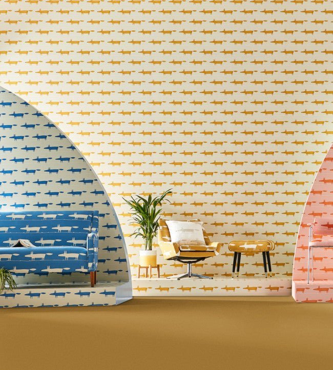 Midi Fox Wallpaper - Raffia / Chai - NHAP112818 - Scion - Premier Wallcovering