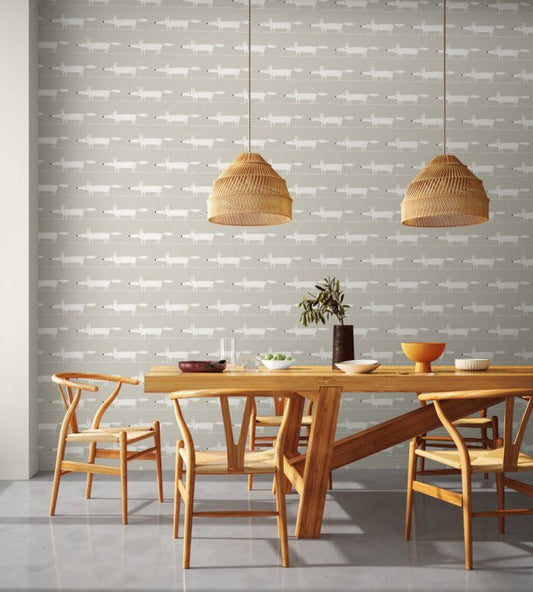 Midi Fox Wallpaper - Shadow - NHAP112815 - Scion - Premier Wallcovering