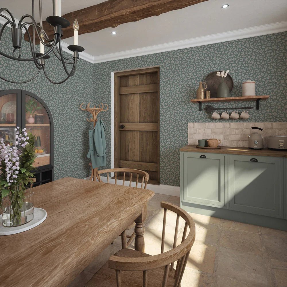 Mighty Oak Wallpaper - Steel Blue - LAN100150 - Lucie Annabel - Premier Wallcovering