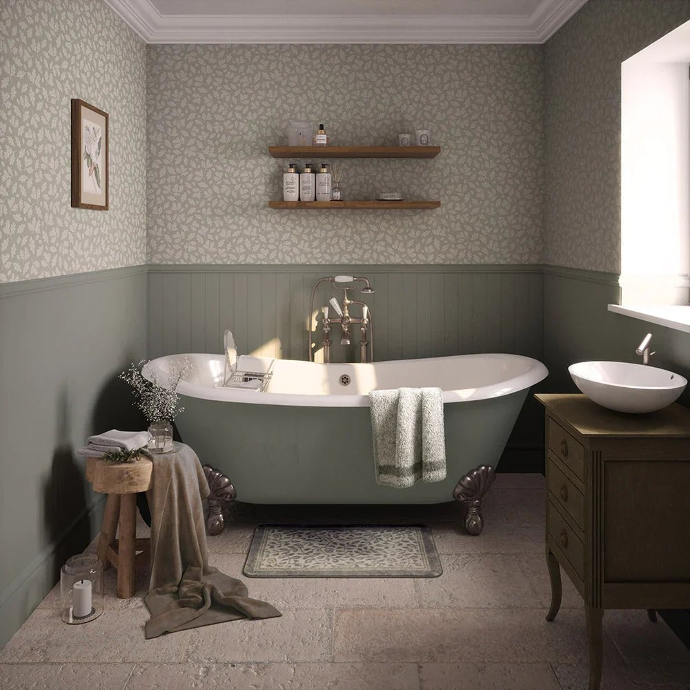 Mighty Oak Wallpaper - Sage Green - LAN100148 - Lucie Annabel - Premier Wallcovering