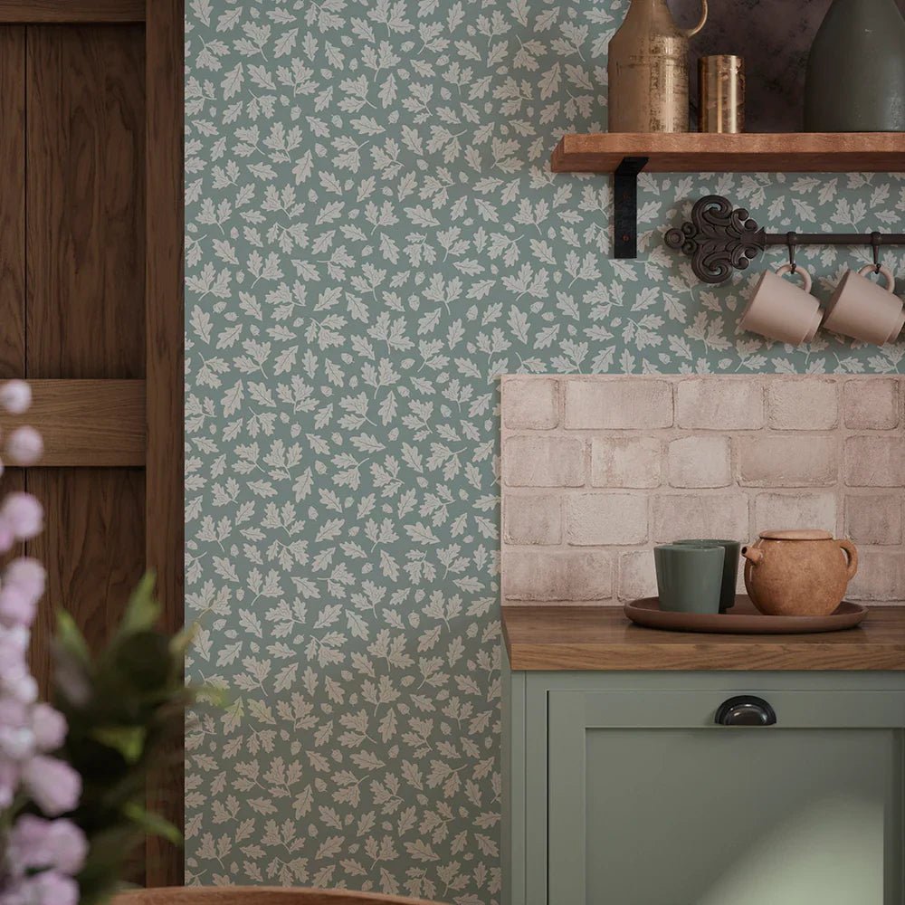 Mighty Oak Wallpaper - Steel Blue - LAN100150 - Lucie Annabel - Premier Wallcovering