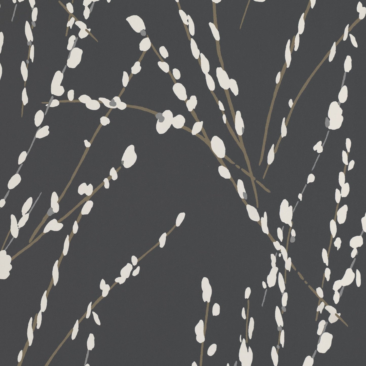 Mikado Wallpaper - Charcoal - Romo - Floris - W406/07 - Premier Wallcovering