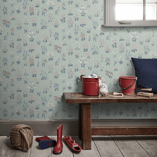 Millefleur Wallpaper - Chambray - Little Greene - 0260MFCHAMB - Premier Wallcovering