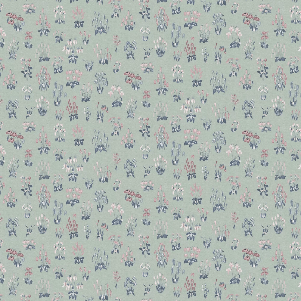 Millefleur Wallpaper - Chambray - Little Greene - 0260MFCHAMB - Premier Wallcovering