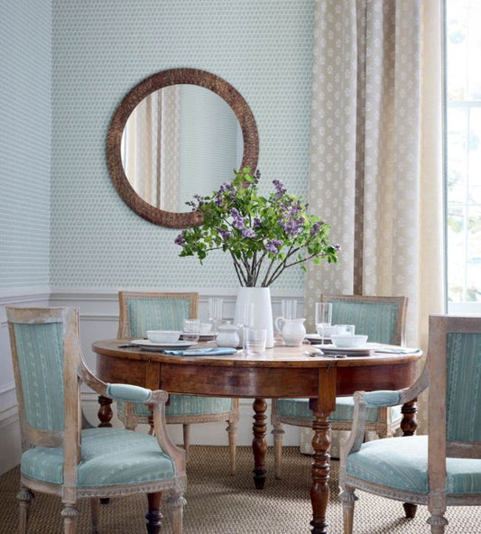 Mimi Wallpaper - Robin's Egg - Thibaut - T36448 - Premier Wallcovering