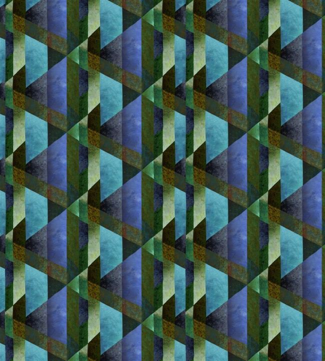 Minakari Geo Wallpaper - Cobalt - PDG1141/01 - Designers Guild - Premier Wallcovering