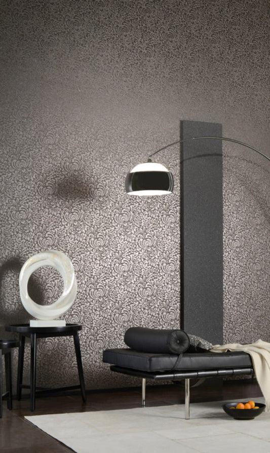 Minerals Floral Wallpaper - Grey - Omexco - MIN1078 - Premier Wallcovering