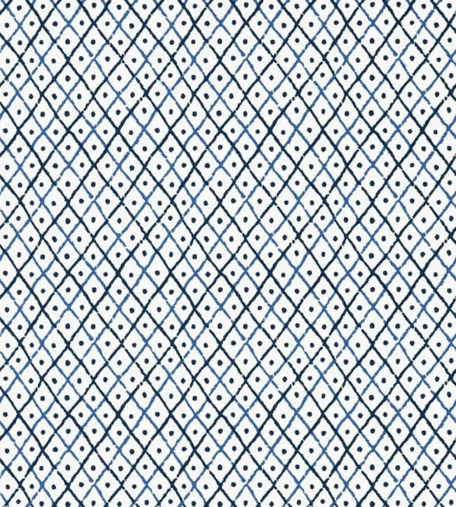 Mini Trellis Wallpaper - Blue - AT78750 - Anna French - Premier Wallcovering