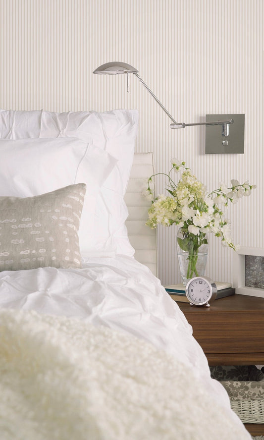 Miniatures 2 Double Stripe Wallpaper - Sheen Beige - Galerie - G67926 - Premier Wallcovering