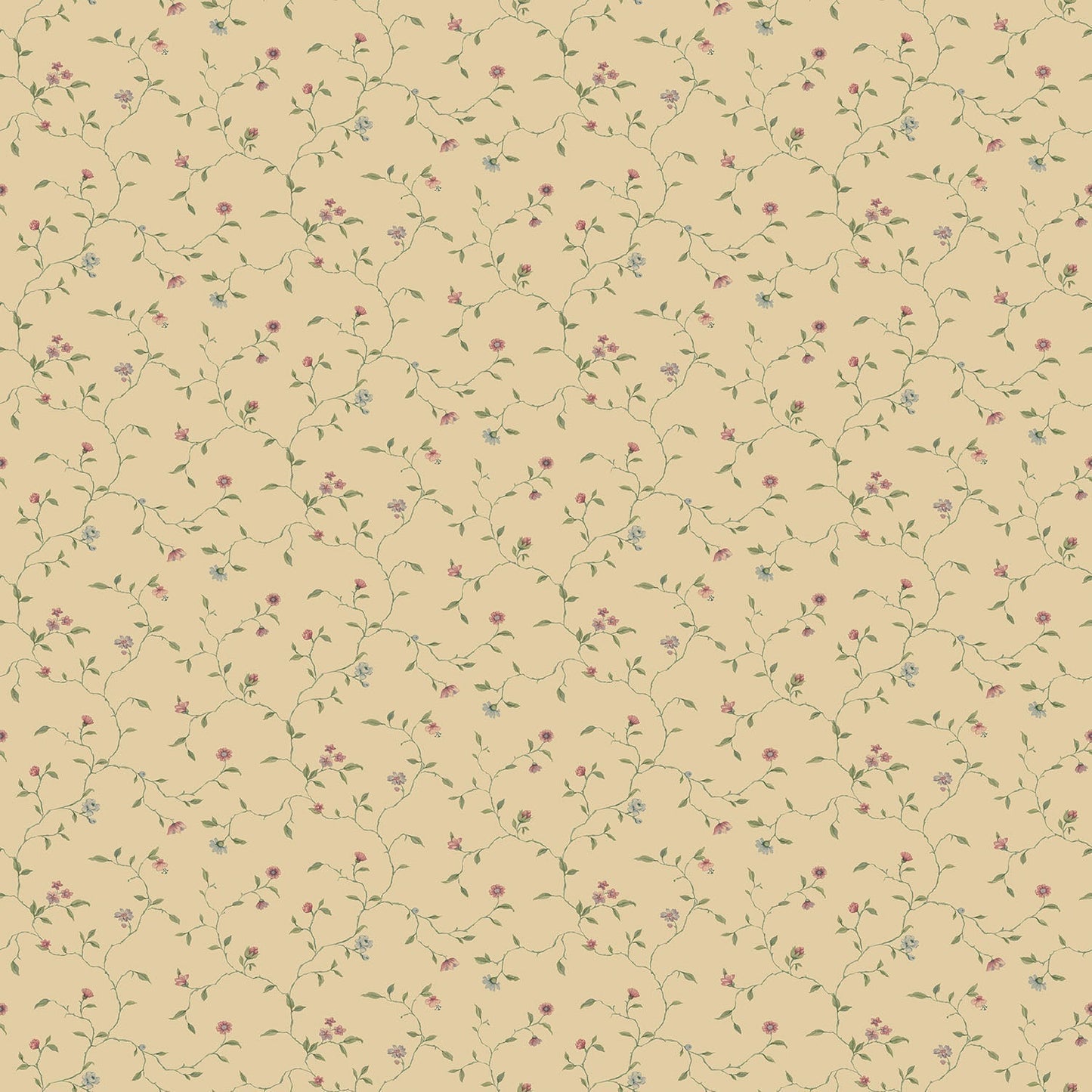 Miniatures 2 Trellis Vines Wallpaper - Pink / Blue - Galerie - G67921 - Premier Wallcovering