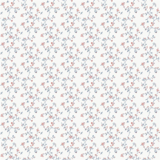 Miniatures 3 Blossom Branch Wallpaper - Blue / Pink - Galerie - G68701 - Premier Wallcovering
