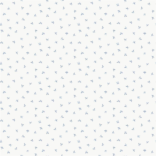 Miniatures 3 Mini Leaf Wallpaper - Sheen Blue - Galerie - G68720 - Premier Wallcovering