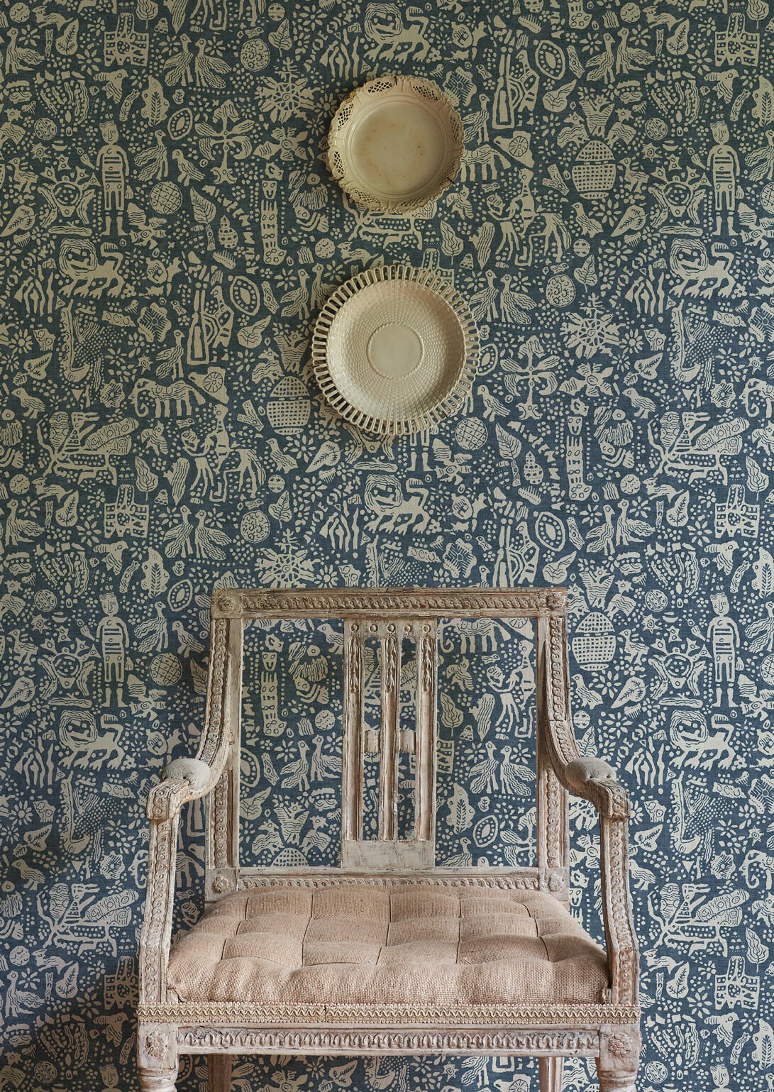 Minna Maze Wallpaper - Marmara - Lewis & Wood - Premier Wallcovering