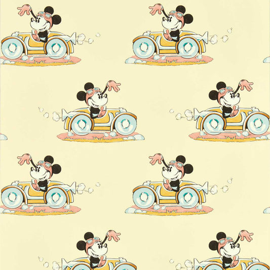 Minnie On The Move Wallpaper - Sherbet - DDIW217269 - Sanderson - Premier Wallcovering