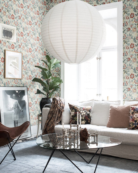 Mirabelle Wallpaper - Natural - Midbec - 28000 - Premier Wallcovering