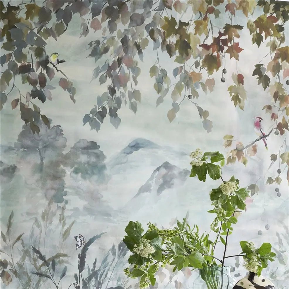 Miyako Scene 2 Wallpaper - Dove - Designers Guild - PDG1112/01 - Premier Wallcovering