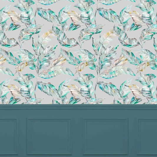 Mizuna Wallpaper - Emerald - Voyage Maison - MIZUNA/WPO/EME - Premier Wallcovering