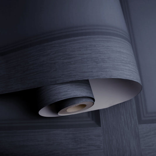 Modern Wood Panel Wallpaper - Navy Blue - Holden Décor - 12980 - Premier Wallcovering