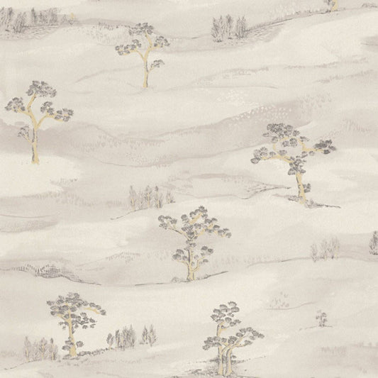 Mokuso Kyoto Wallpaper - Gris Plume - Casadeco - 88749053 - Premier Wallcovering
