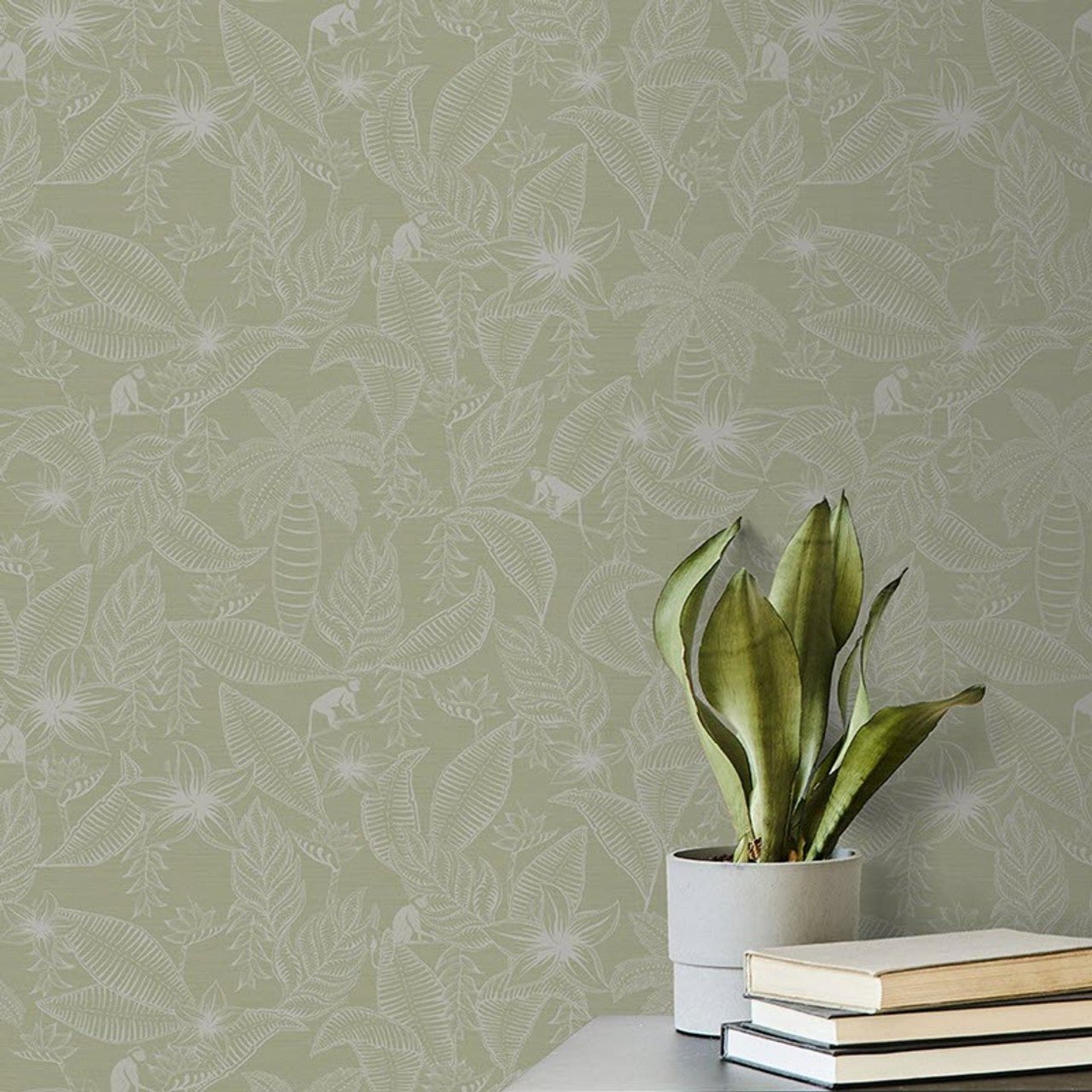 Monflo Fantasia Wallpaper - Sage Green - Ted Baker - 12701 - Premier Wallcovering
