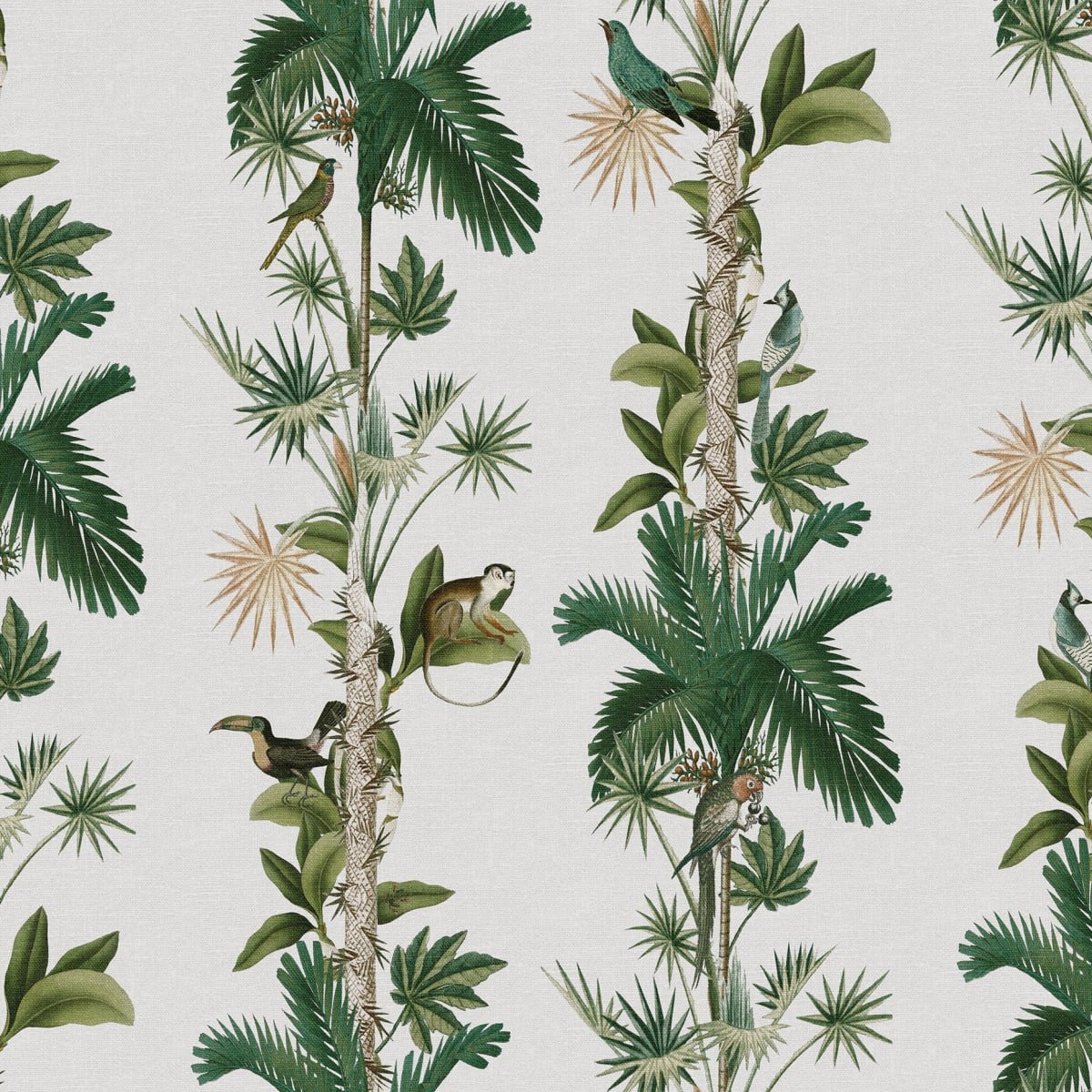 Monkey Island Wallpaper - Ivory - Rebel Walls - R18101 - Premier Wallcovering