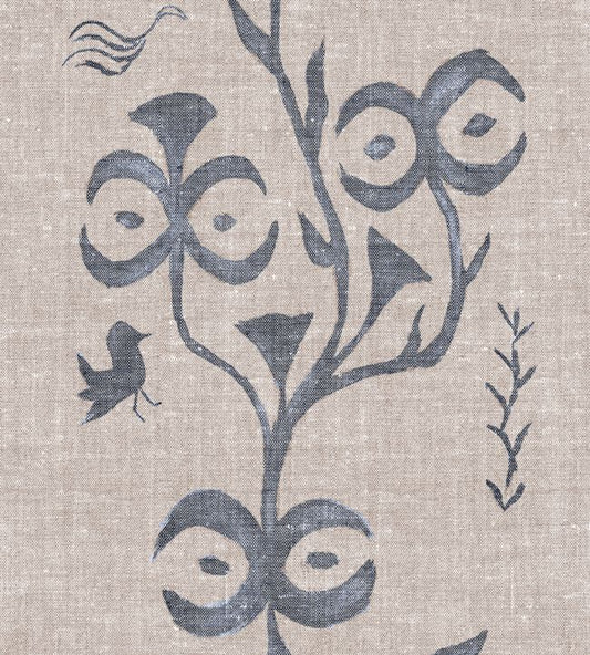 Monsoon Grass Cloth Wallpaper - Cobalt - Christopher Farr Cloth - CFW100 - 02 - Premier Wallcovering