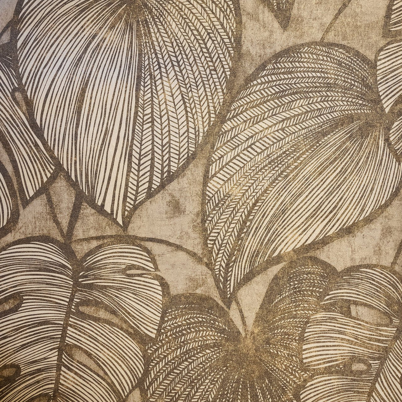 Monstera Lead Julie Feels Home Wallpaper - Black Walnut - Hohenberger - 26937 - Premier Wallcovering