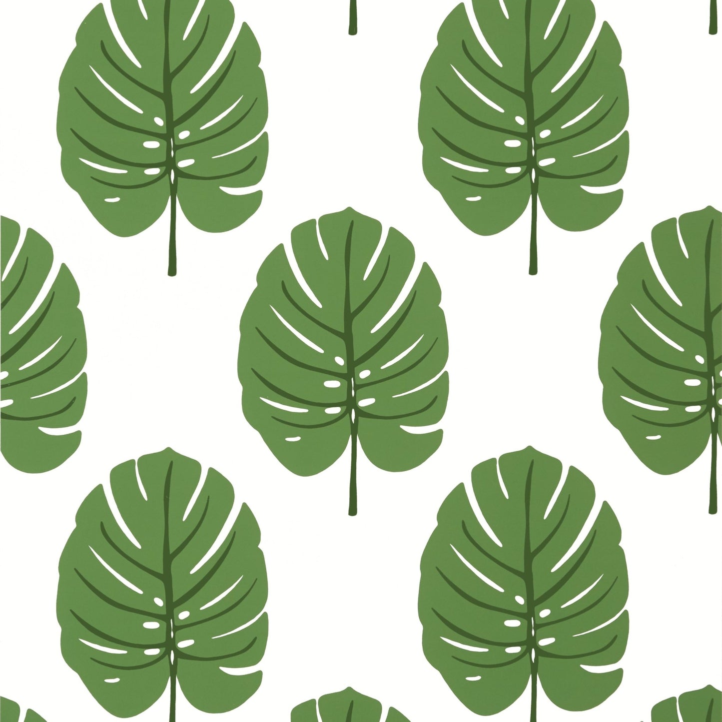 Monstera Wallpaper - Green - Thibaut - T13952 - Premier Wallcovering