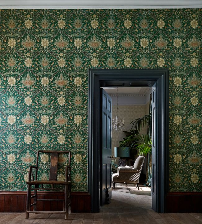 Montreal Wallpaper - Forest/Teal - 216432 - Morris & Co - Premier Wallcovering