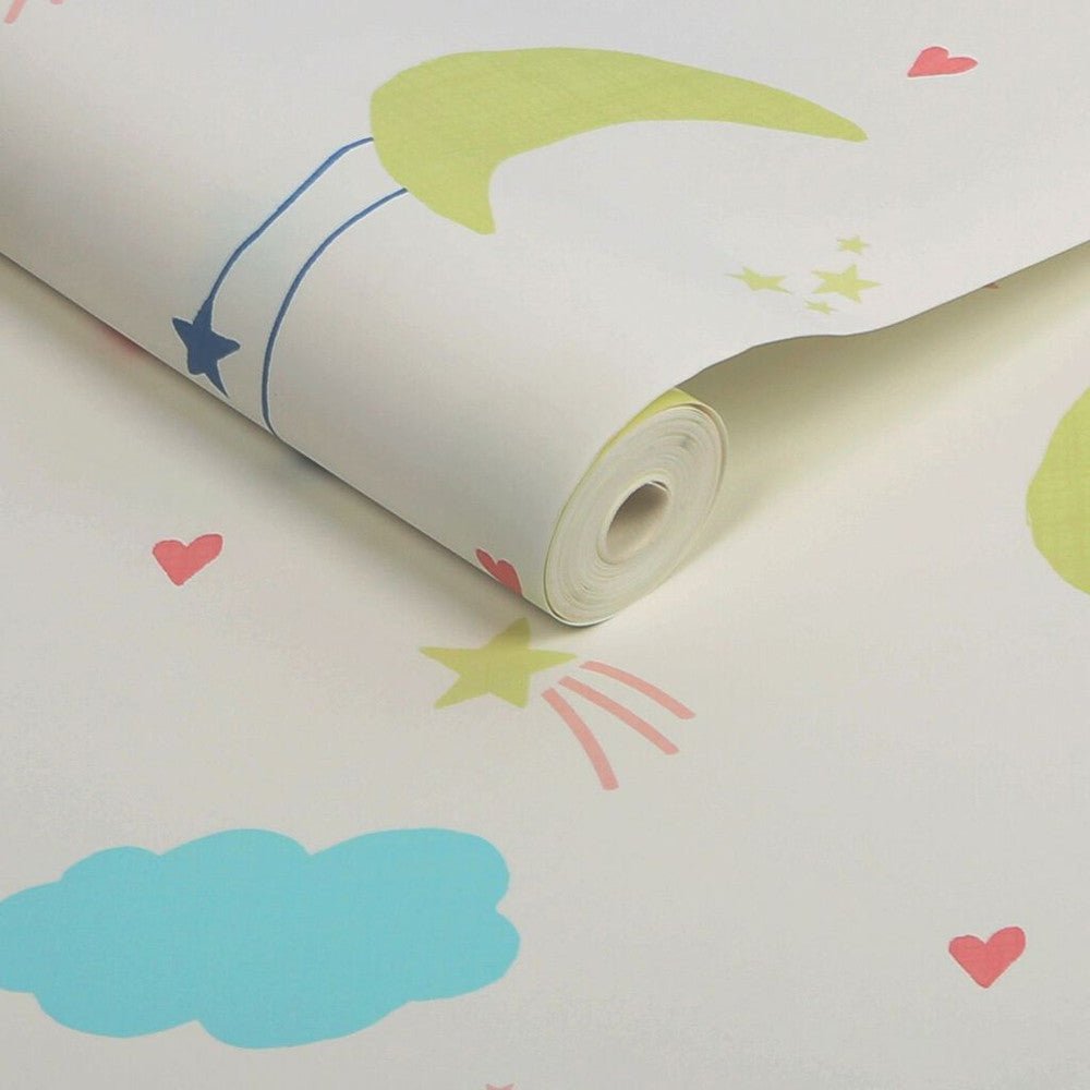 Moon & Stars Wallpaper - Pastel - Next - 118593 - Premier Wallcovering