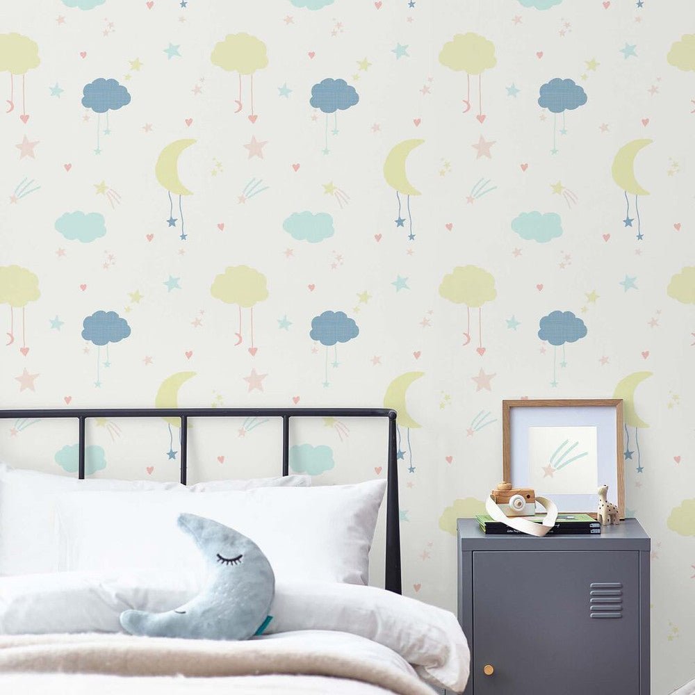 Moon & Stars Wallpaper - Pastel - Next - 118593 - Premier Wallcovering