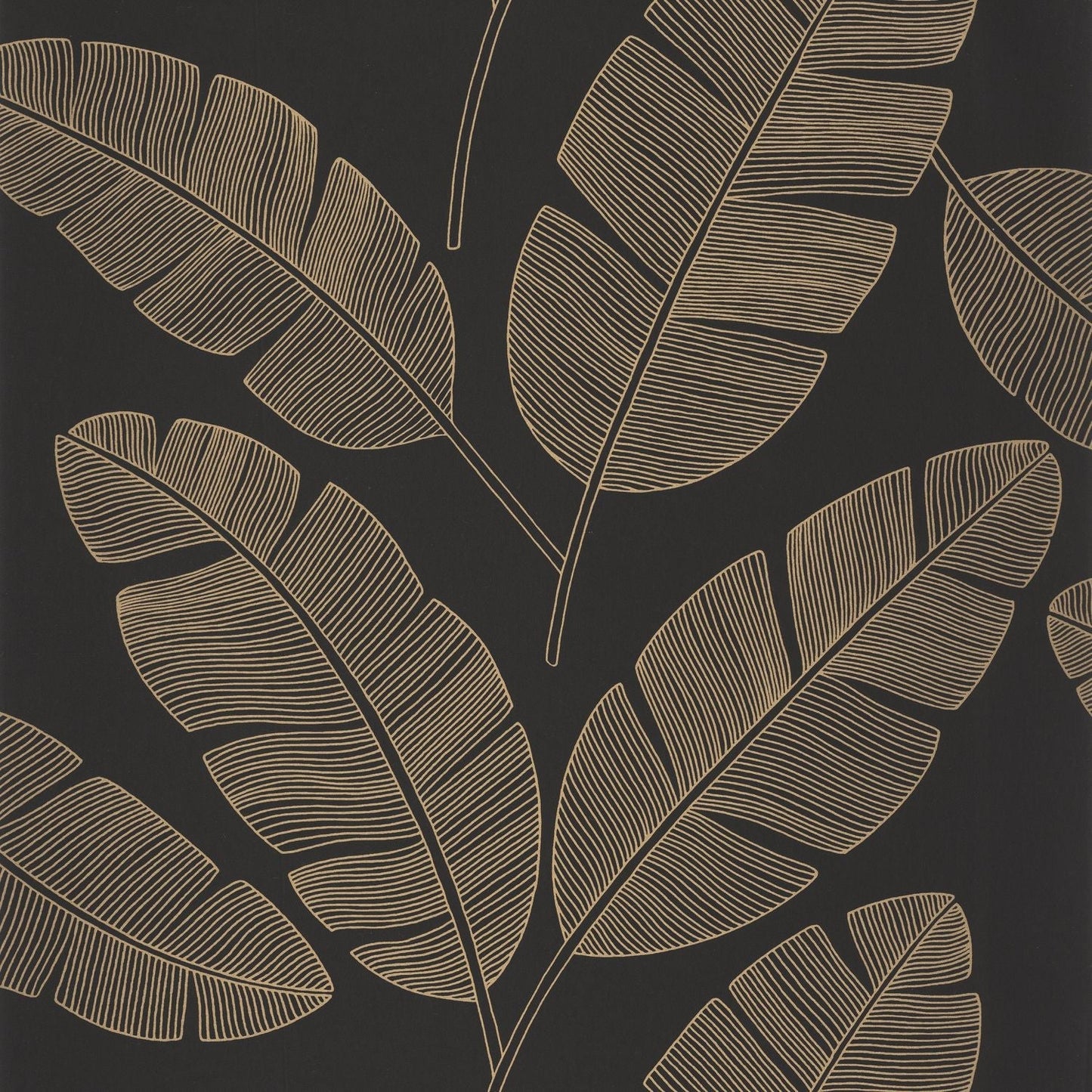 Moonlight Banana Tree Wallpaper - Noir - Caselio - 101102090 - Premier Wallcovering