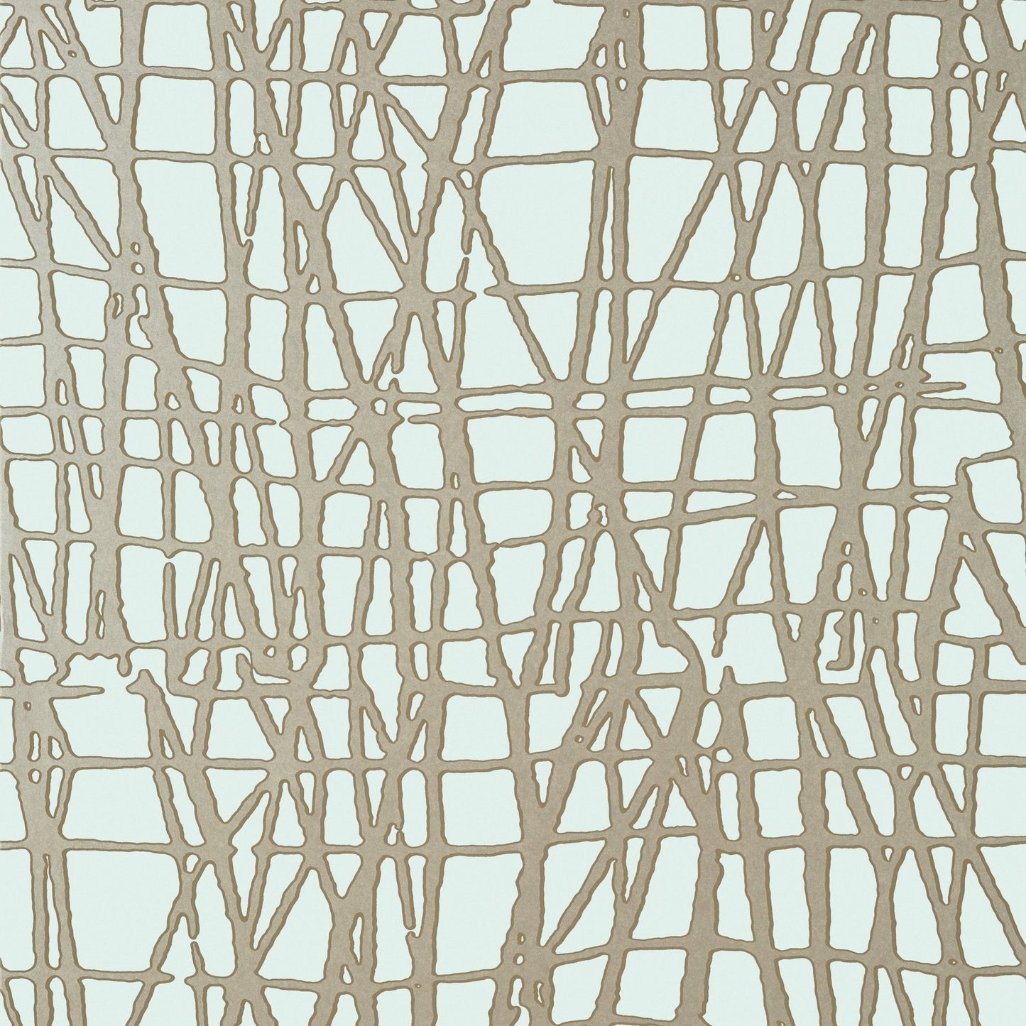 Mori Wallpaper - Metallic Pewter on Soft Blue - Thibaut - T452 - Premier Wallcovering