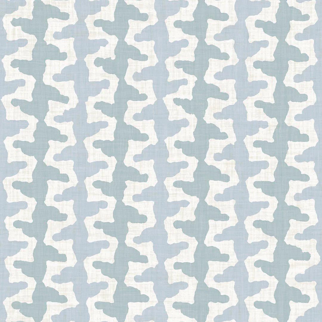Morning Shore Wallpaper - Mineral Mist and Cornflower Blue - LAN100286 - Lucie Annabel - Premier Wallcovering
