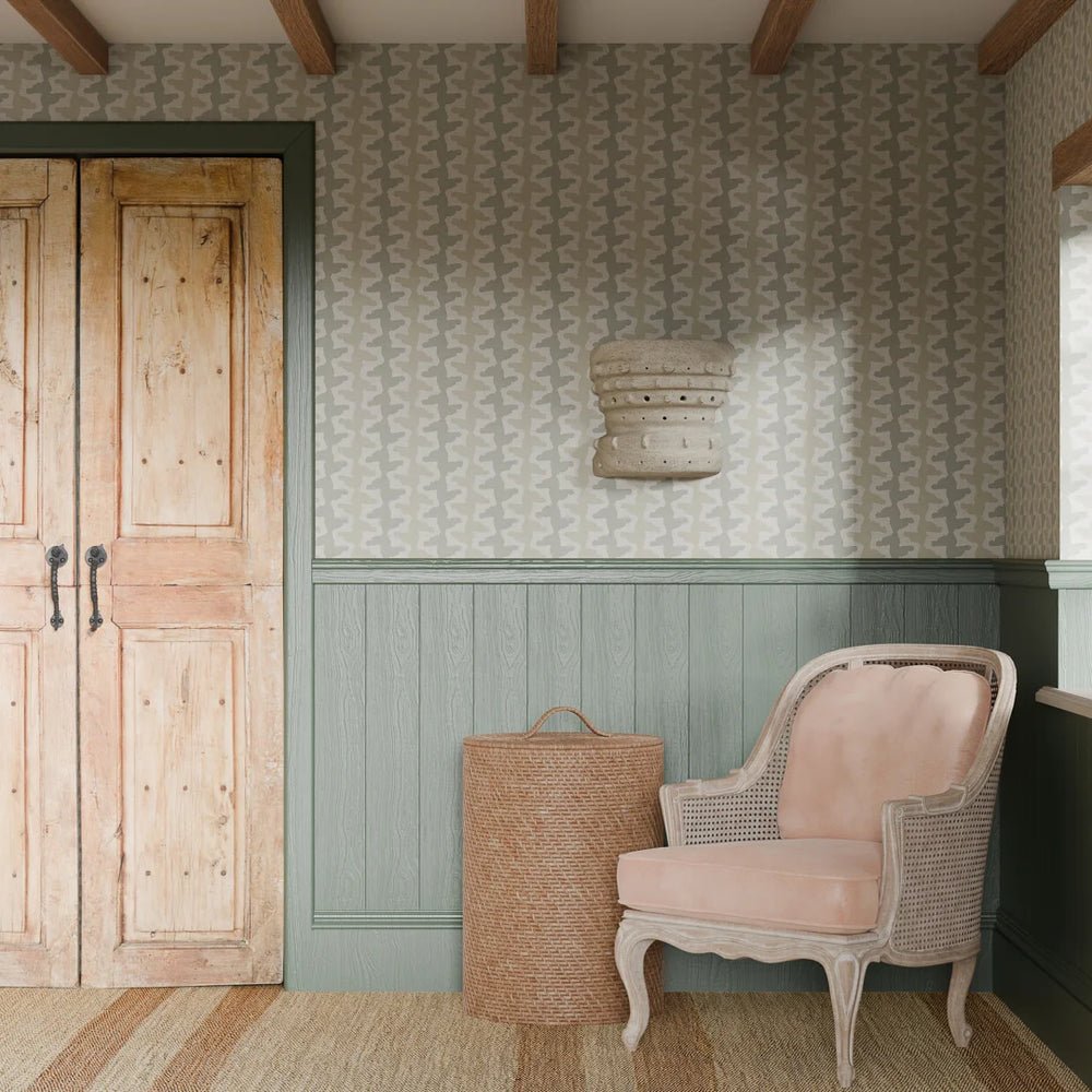 Morning Shore Wallpaper - Slow Cooked Sage and Rustic Green - LAN100287 - Lucie Annabel - Premier Wallcovering
