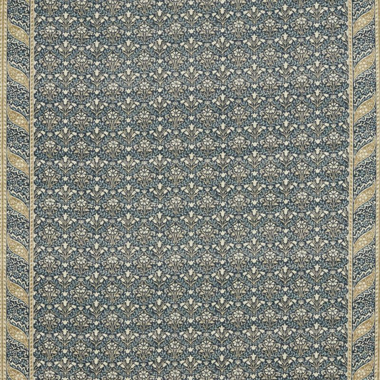 Morris Bellflowers Fabric - Saffron/Olive - Morris & Co - 226402 - Premier Wallcovering