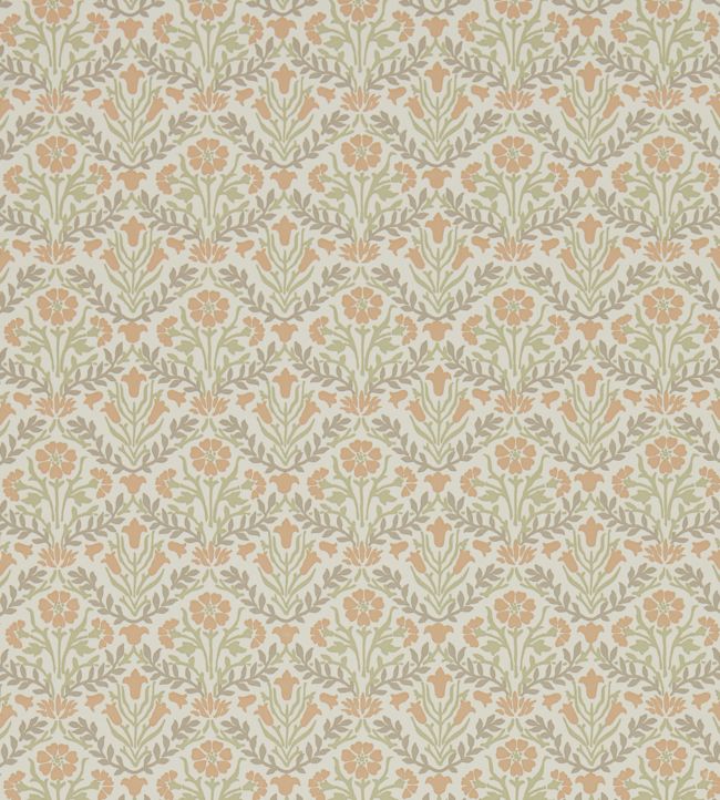 Morris Bellflowers Wallpaper - Saffron/Olive - 216438 - Morris & Co - Premier Wallcovering