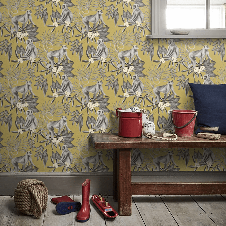 Morris Wallpaper - Mustard - Ohpopsi - WLD53110W - Premier Wallcovering