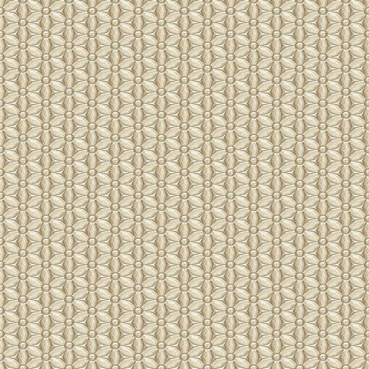 Mosaic Flowers Wallpaper - Gold - SK Filson - SK10008 - Premier Wallcovering