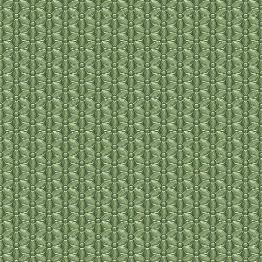 Mosaic Flowers Wallpaper - Green - SK Filson - SK10009 - Premier Wallcovering