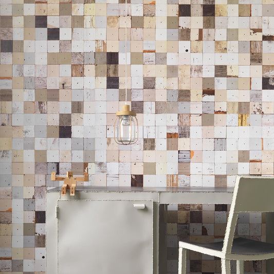 Mosaic squares Wallpaper - Multicolored - NLXL - PHE - 16 - Premier Wallcovering