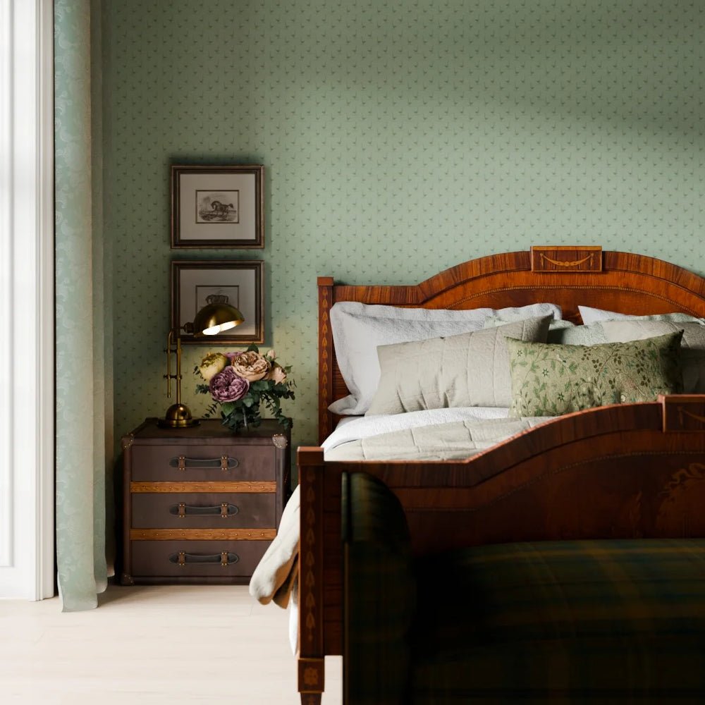 Mother Goose Wallpaper - Laurel Green - LAN100227 - Lucie Annabel - Premier Wallcovering