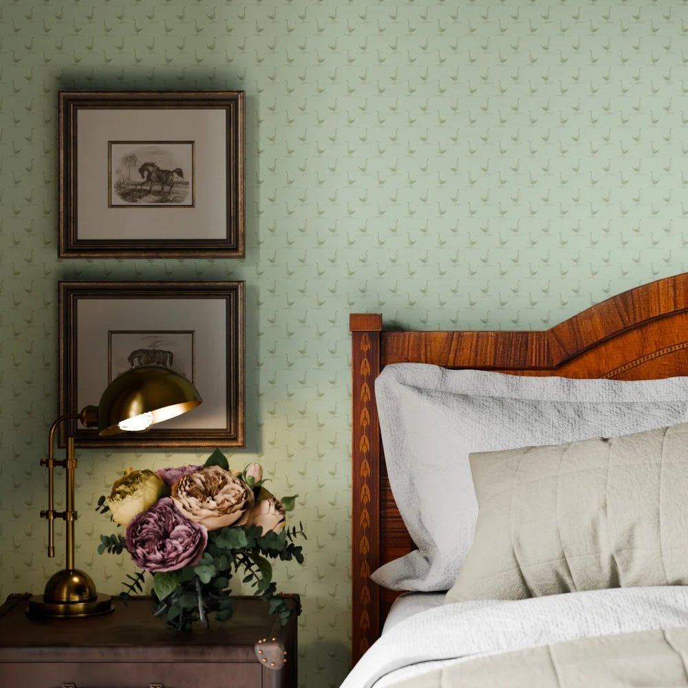 Mother Goose Wallpaper - Laurel Green - LAN100227 - Lucie Annabel - Premier Wallcovering