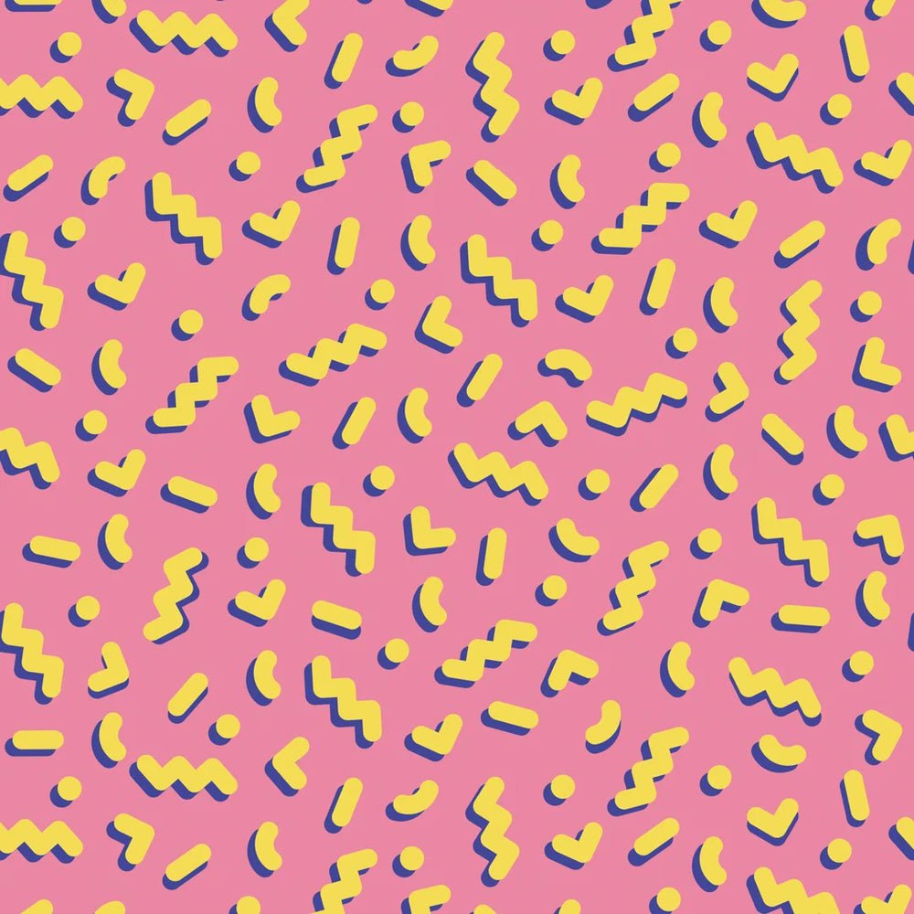 Move To The Music Wallpaper - Grapefruit & Fluorescent Yellow - Lust Home - LH900531 - Premier Wallcovering